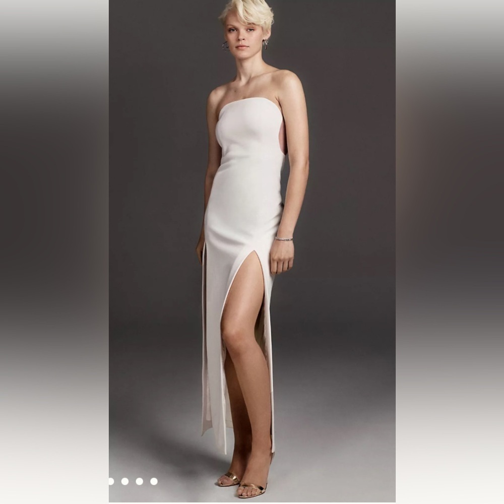 NEW Misha Anthropologie Ensley Strapless Ivory Bridal Gown Size L